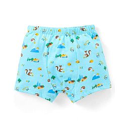 Babyhug 100% Cotton Briefs Pack of 3 Squirrel Print - Yellow & Blue