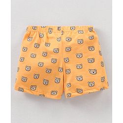 Babyhug 100% Cotton Striped & Teddy Print Briefs Pack of 3 - Turquoise Green & Orange