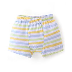 Babyhug 100% Cotton Briefs Stripes & Milkpack Print Pack of 3 - Orange White & Blue