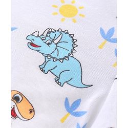 Babyhug 100% Cotton Briefs Stripes & Dino Print Pack of 3- Blue & White