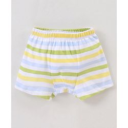 Babyhug 100% Cotton Briefs Stripes & Car Print Pack of 3- Blue & White