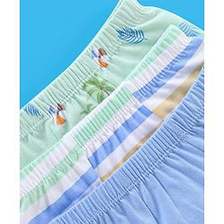 Babyhug 100% Cotton Briefs Crab Print Pack of 3 - Blue