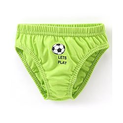 Babyhug 100% Cotton Briefs Football Print Pack of 3 - Blue & Green