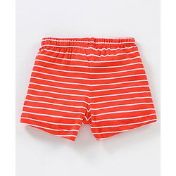 Babyhug 100% Cotton Striped & Whales Print Briefs Pack of 3 - Red White & Navy