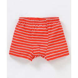 Babyhug 100% Cotton Striped & Whales Print Briefs Pack of 3 - Red White & Navy