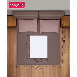 Babyhug Waterproof 100% Terry Cotton Breathable Fitted Mattress Protector Cover- White