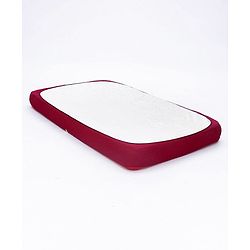 Babyhug Waterproof 100% Terry Cotton Breathable Fitted Mattress Protector Cover- Maroon