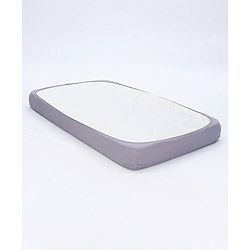 Babyhug Waterproof 100% Terry Cotton Breathable Fitted Mattress Protector Cover- Grey