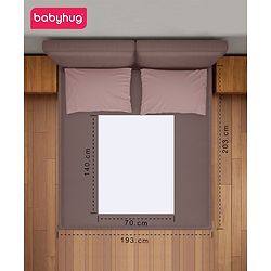 Babyhug Waterproof 100% Terry Cotton Breathable Fitted Mattress Protector Cover- White