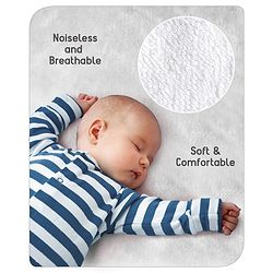 Babyhug Waterproof 100% Terry Cotton Breathable Fitted Mattress Protector Cover- White