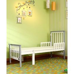 Babyhug Chester 3 in 1 Rocking Cot Cum Junior Bed With Mattress - White