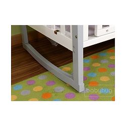 Babyhug Chester 3 in 1 Rocking Cot Cum Junior Bed With Mattress - White