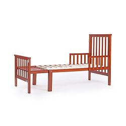 Babyhug Chester 3 In 1 Rocking Cot Cum Junior Bed With Mattress - Dark Brown