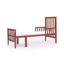 Babyhug Chester 3 In 1 Rocking Cot Cum Junior Bed With Mattress - Dark Brown