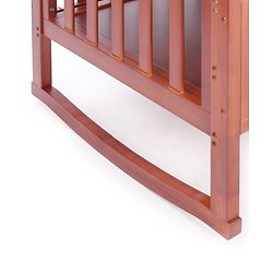 Babyhug Chester 3 In 1 Rocking Cot Cum Junior Bed With Mattress - Dark Brown