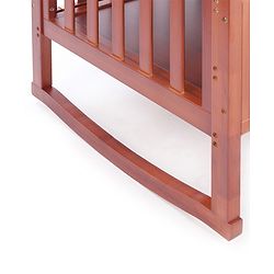 Babyhug Chester 3 In 1 Rocking Cot Cum Junior Bed With Mattress - Dark Brown