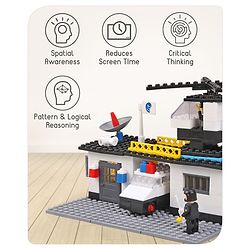 Babyhug Premium City Concept 260 Pcs Blocks with Base Plate| Creative Construction Set and Interlocking Toy| Educational and Learning Toy for Children| BIS Certified| Non-Toxic