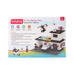 Babyhug Premium City Concept 260 Pcs Blocks with Base Plate| Creative Construction Set and Interlocking Toy| Educational and Learning Toy for Children| BIS Certified| Non-Toxic