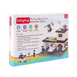 Babyhug Premium City Concept 260 Pcs Blocks with Base Plate| Creative Construction Set and Interlocking Toy| Educational and Learning Toy for Children| BIS Certified| Non-Toxic