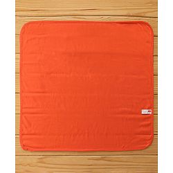 Babyhug Terry Cotton Knit Hooded Towel Teddy Applique - Orange
