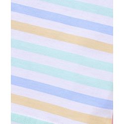Babyhug 100% Cotton Sleeveless Sando Striped & Beach Print Pack of 3 - Blue
