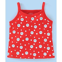 Babyhug 100% Cotton Knit Sleeveless Striped Slips Teddy Print Pack of 3 - Red Pink & White