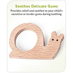 Babyhug Snail And Hippo Shaped Teether - Beige