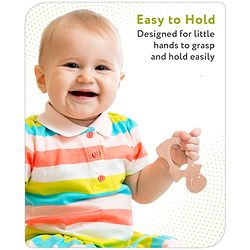 Babyhug Snail And Hippo Shaped Teether - Beige