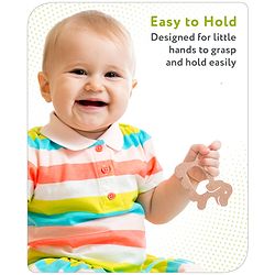 Babyhug Snail And Hippo Shaped Teether - Beige