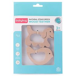 Babyhug Snail And Hippo Shaped Teether - Beige