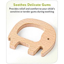 Babyhug Snail And Hippo Shaped Teether - Beige