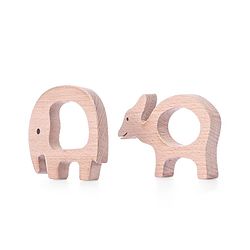 Babyhug Snail And Hippo Shaped Teether - Beige