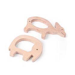 Babyhug Snail And Hippo Shaped Teether - Beige