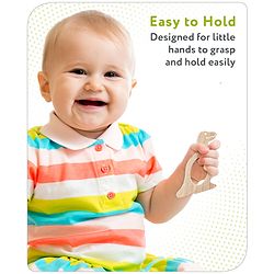 Babyhug Snail And Hippo Shaped Teether - Beige