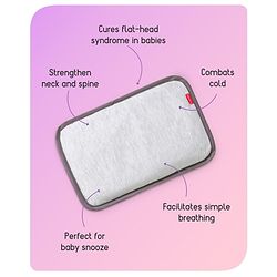 Babyhug Rai Pillow With Lavender Essential Oil- White Melange