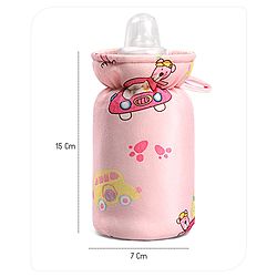 Babyhug Feeding Bottle Cover Bear Print Pink- Fits up to 260 ml