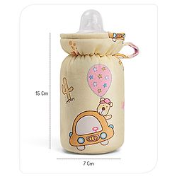 Babyhug Feeding Bottle Cover Bear Print Pink- Fits up to 260 ml