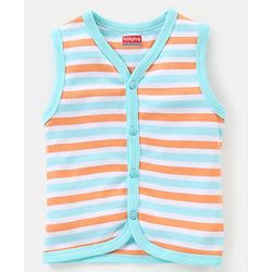 Babyhug 100% Cotton Heart Print Vests Pack of 5 - Multicolor
