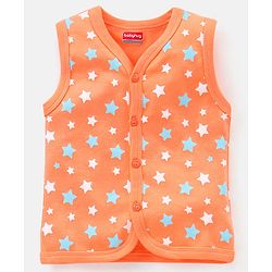 Babyhug 100% Cotton Heart Print Vests Pack of 5 - Multicolor