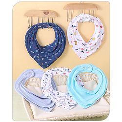 Babyhug Drool Bibs Pack of 5 - Multicolor