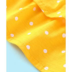 Babyhug 100% Cotton Sleeveless Top & Short Set Dot Print- Yellow & Blue
