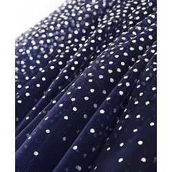 Babyhug Sleeveless Foil Printed Party Frock - Navy Blue