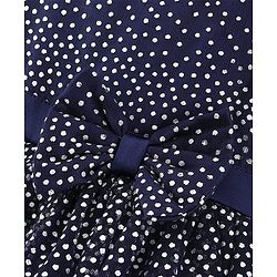 Babyhug Sleeveless Foil Printed Party Frock - Navy Blue