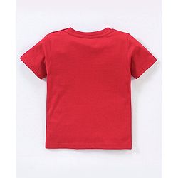 Babyhug Cotton Half Sleeves T-Shirt Text Printed - Red