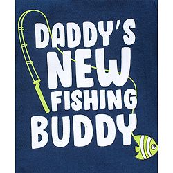 Babyhug Cotton Half Sleeves T-Shirt Text Pint- Blue