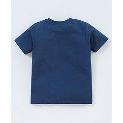 Babyhug Cotton Half Sleeves T-Shirt Text Pint- Blue