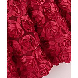 Babyhug Sleeveless 3D Applique Party Frock with Headband - Red