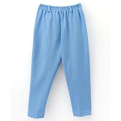 Babyhug Full Sleeves Solid Party Suit With Bow- Powder Blue
