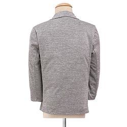 Babyhug Full Sleeves Four Way Stretch Fit Textured Party Suit With Blazer & Tie- Grey