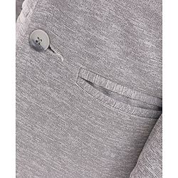 Babyhug Full Sleeves Four Way Stretch Fit Textured Party Suit With Blazer & Tie- Grey